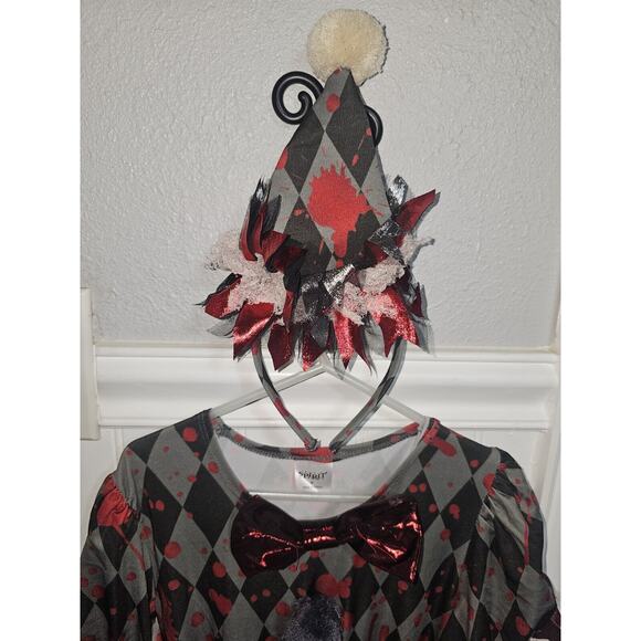 Girls Vintage Circus Clown Halloween Costume Spirit Child Size Medium 8-10 NEW - Picture 7 of 11